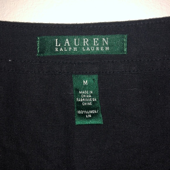 Lauren | Black linen blouse | Golden hardware | M - Picture 5 of 5